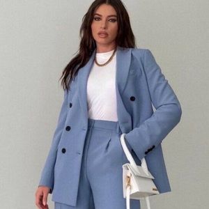 ZARA Double Breasted Oversized Blazer XS